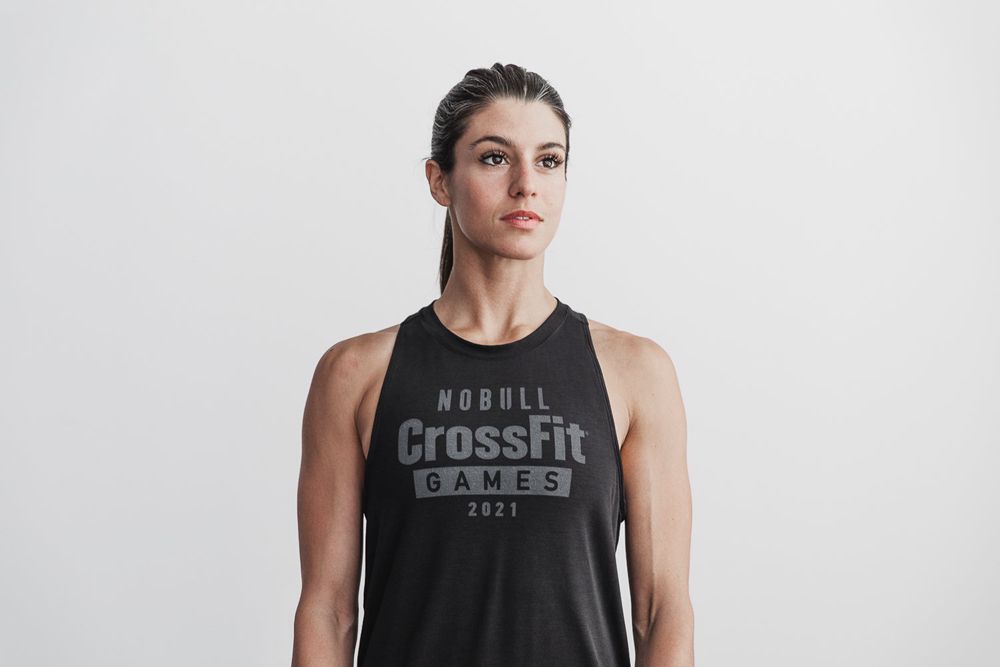 NOBULL Women's Crossfit Games® 2021 High-Neck Tank Tops - Black - Ireland (8513QYXKE)